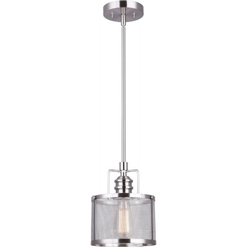  Canarm CANARM ISF626A03BN Beckett 3 Bulb Semi-Flush Mount with Metal Mesh Shade, Brushed Nickel