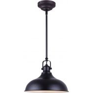 Canarm CANARM LPL103A01BK Sussex Integrated LED 1 Light Pendant with Metal Shade, Black
