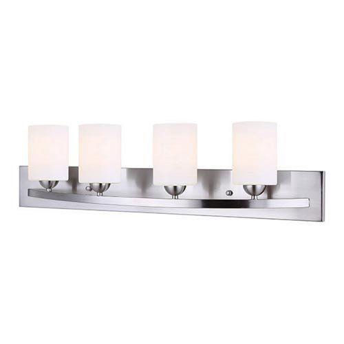  Canarm IVL370A04BPT Hampton 4 Light Vanity44; Brushed Pewter