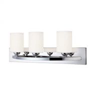 Canarm IVL370A03CH-O Ltd Hampton 3 Light Vanity, Chrome with Flat Opal Glass