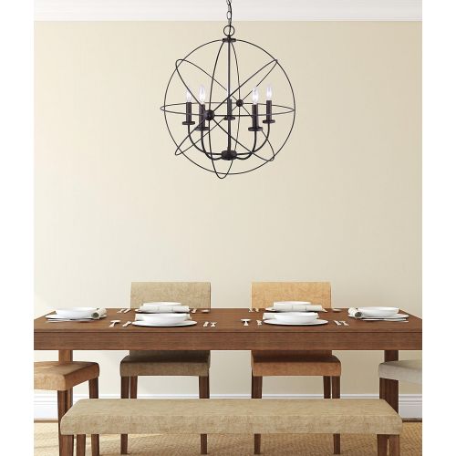  Canarm ICH282B05ORB25 Sumerside 5 Light Chandelier, Oil Rubbed Bronze