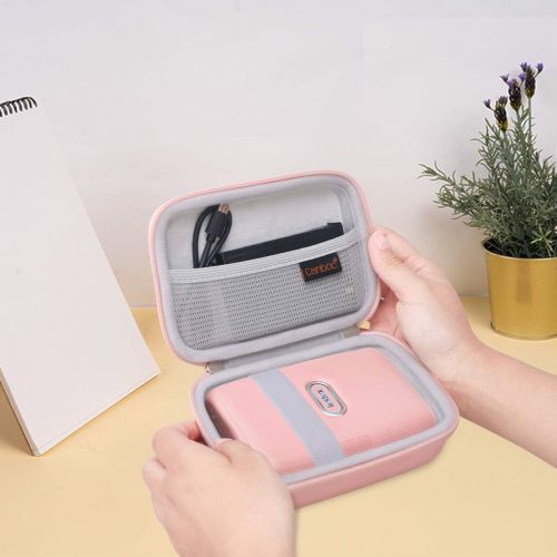  Canboc Carrying Case for Fujifilm Instax Mini Link Smartphone Printer, INSTAX Share SP-2 Mobile Printer, Mesh Pocket fit Fujifilm Instax Mini Instant Film, USB Cable, Hard Protecti