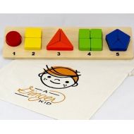 CandJniknaksandgifts Learning Shapes and Numbers Board,Educational Toy, Montessori Toys, Ages 3+