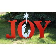 /CandKGifts JOY Nativity Yard Art, Outdoor Christmas Sign, Christmas Decoration, Holiday Yard Art