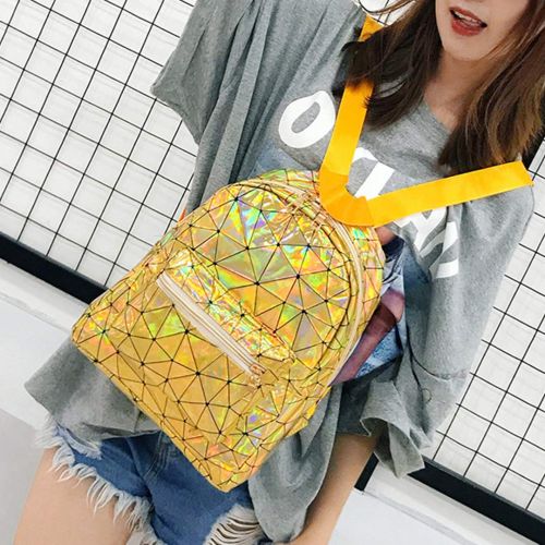 Candice Women Fashion Hologram Holographic PU Shoulder Bag Satchel Backpack School Bag