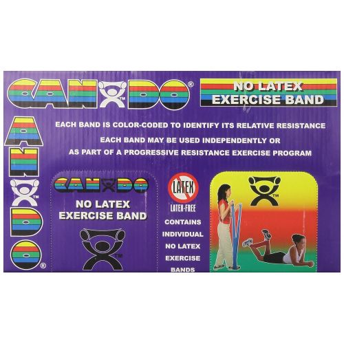  Cando 10-5625 Black Latex-Free Exercise Band, X-Heavy Resistance, 50 yd Length