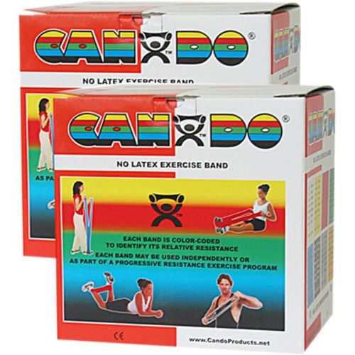  Cando CanDo Twin-Pak Latex-Free Exercise Band, Red, 100 Yard