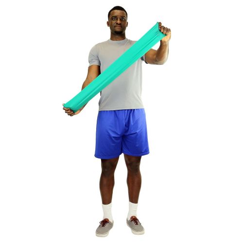  Cando CanDo Low Powder Exercise Band, 50 yard roll, 5 Piece Set (Tan, Yellow, Red, Green, Blue, Black, Silver, Gold)