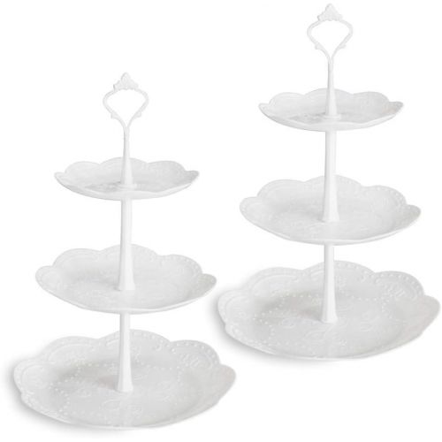  Candora Cake Stands 2pcs Three-layer dessert rack fruit rack European cake rack