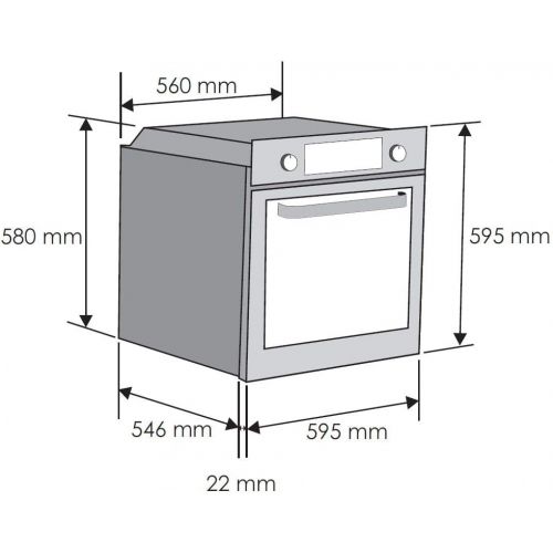  [아마존베스트]Candy FCTS 825XL Multi-function Oven with Steamer Function, 8 Functions