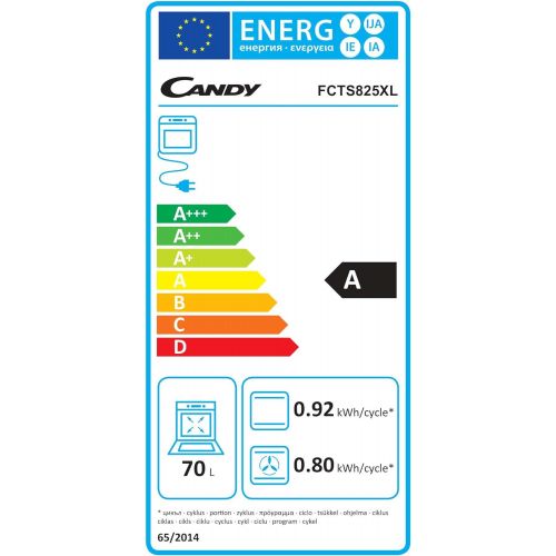  [아마존베스트]Candy FCTS 825XL Multi-function Oven with Steamer Function, 8 Functions