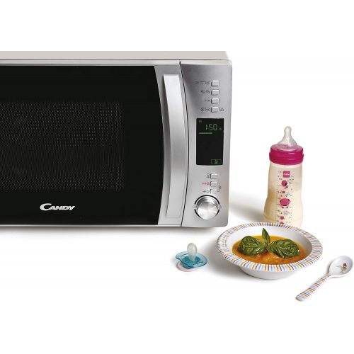  [아마존베스트]Candy X-Range CMXG22DS/ST Microwave with Grill 22 L Capacity Steam Attachment 40 Programmes 5 Operating Levels 1250 W Power Stainless Steel