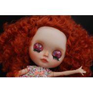 /CandyColorDolls OOAK custom Blythe ginger curly hair. Complete outfit and accessories included