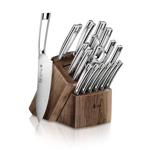  Cangshan N1 Series 1022636 German Steel Forged 17-Piece Knife Block Set , Walnut