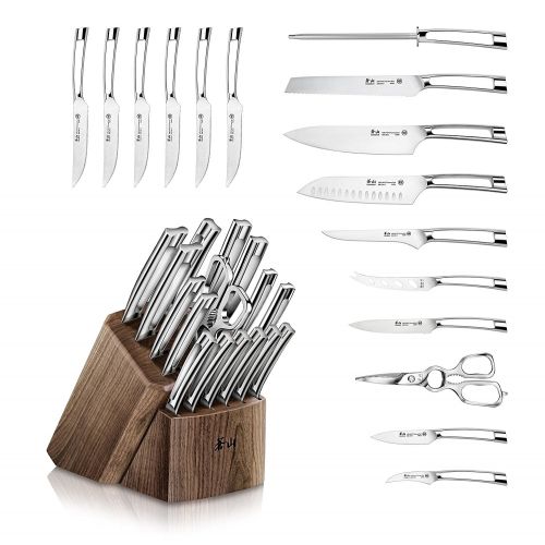  Cangshan N1 Series 1022636 German Steel Forged 17-Piece Knife Block Set , Walnut