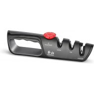 Cangshan 1026108 3-Stage Adjustable 14-24 Degree Professional Knife + Scissor Sharpener Black