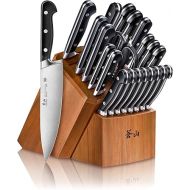 Cangshan V2 Series 1024128 German Steel Forged 23-Piece Knife Block Set, Acacia