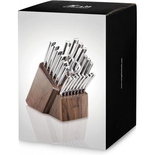  Cangshan N1 Series 1022377 23-Piece German Steel Forged Knife Block Set, Walnut Block