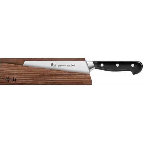  Cangshan TV2 Series 1022902 Swedish Sandvik 14C28N Steel Forged 7-Inch Nakiri Knife and Wood Sheath Set