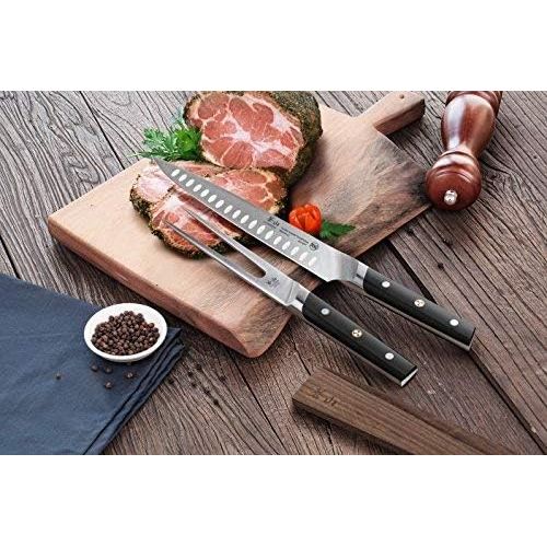  Cangshan TC Series 1020502 Swedish Sandvik 14C28N Steel Forged 2-Piece Carving Set