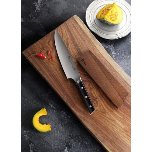  [아마존베스트]Cangshan TC Series 1020908 Swedish Sandvik 14C28N Steel Forged 8-Inch Chef Knife and Wood Sheath Set