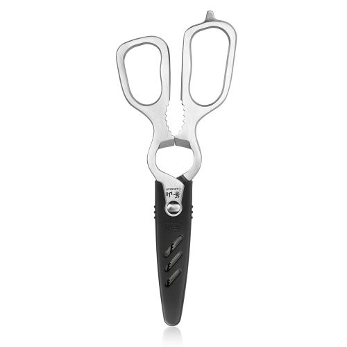  Cangshan 1021233 D Shape Forged Stainless Steel Shear Satin Finish, 9-Inch Overall Length