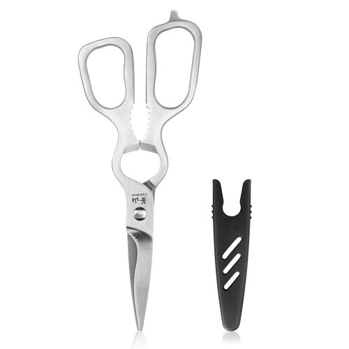  Cangshan 1021233 D Shape Forged Stainless Steel Shear Satin Finish, 9-Inch Overall Length