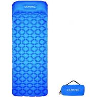 Cannpro Single Camping Air Mattress with Pillow, Inflatable 1 Person Camp Sleep Mat, Super Comfort Sleeping Pad - Lightweight Portable Air Pad for Tent Backpacking Hiking