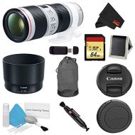 Canon(6AVE) Canon EF 70-200mm f/4L is II USM Lens Bundle w/ 64GB Memory Card + Accessories (International Model)