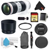 Canon(6AVE) Canon EF 70-200mm f/4L is II USM Lens Bundle w/ 64GB Memory Card + Accessories UV Filter (International Model)