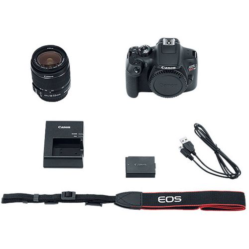 캐논 Canon Black EOS Rebel T6 EF-S IS Digital Camera with 18 Megapixels and 18-55mm Lens Included