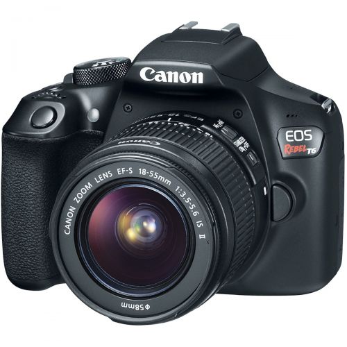 캐논 Canon EOS Rebel T6 Digital SLR Camera w EF-S 18-55mm IS + EF-S 75-300mm Lens Bundle includes Camera, Lenses, Bag, Filter Kit, Memory Card, Tripod, Flash, Cleaning Kit, Beach Camer