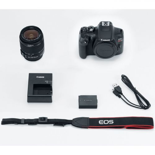 캐논 Canon EOS Rebel T6 Digital SLR Camera w EF-S 18-55mm IS + EF-S 75-300mm Lens Bundle includes Camera, Lenses, Bag, Filter Kit, Memory Card, Tripod, Flash, Cleaning Kit, Beach Camer