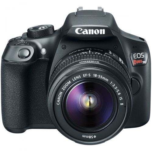 캐논 Canon EOS Rebel T6 Digital SLR Camera w EF-S 18-55mm IS + EF-S 75-300mm Lens Bundle includes Camera, Lenses, Bag, Filter Kit, Memory Card, Tripod, Flash, Cleaning Kit, Beach Camer