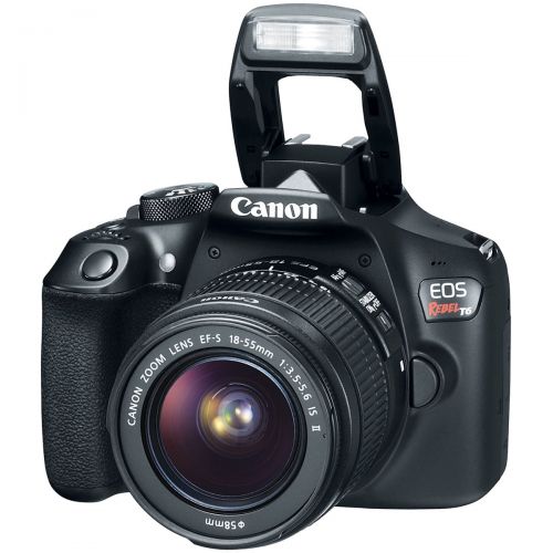 캐논 Canon EOS Rebel T6 Digital SLR Camera w EF-S 18-55mm IS + EF-S 75-300mm Lens Bundle includes Camera, Lenses, Bag, Filter Kit, Memory Card, Tripod, Flash, Cleaning Kit, Beach Camer