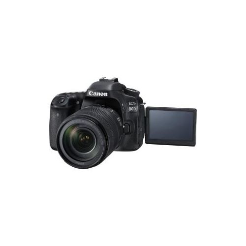 캐논 Canon Black EOS 80D Digital SLR Camera with 24.2 Megapixels and 18-135mm Lens Included