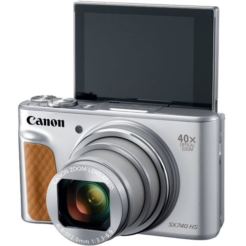 캐논 Canon PowerShot SX740 Digital Camera w40x Optical Zoom & 3 Inch Tilt LCD - 4K VIdeo, Wi-Fi, NFC, Bluetooth Enabled (Silver)