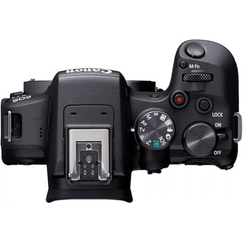 캐논 Canon EOS R10 Mirrorless Digital Camera Body Black with Canon RF-S 18-45mm f/4.5-6.3 is STM Lens 3 Lens Kit with Complete Accessory Bundle + 128GB Card + Flash & More - International Model (Renewed)
