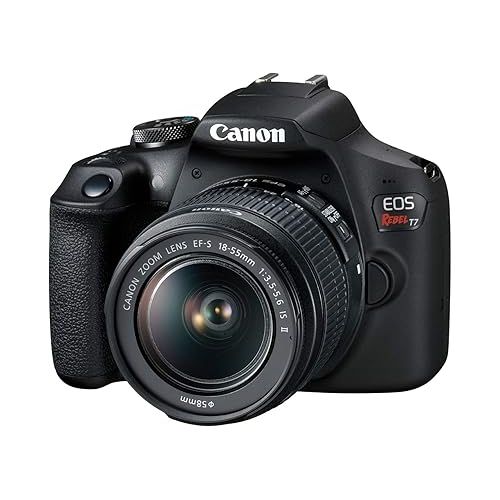 캐논 Canon EOS Rebel T7 DSLR Camera with 18-55mm Lens | Built-in Wi-Fi | 24.1 MP CMOS Sensor | DIGIC 4+ Image Processor and Full HD Videos