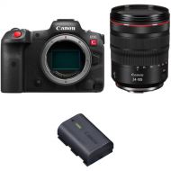 Canon EOS R5 C Mirrorless Cinema Camera Kit with RF 24-105mm f/4L Lens and LP-E6NH Battery