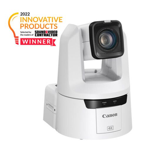 캐논 Canon CR-N500 Professional 4K NDI PTZ Camera with 15x Zoom (Titanium White)