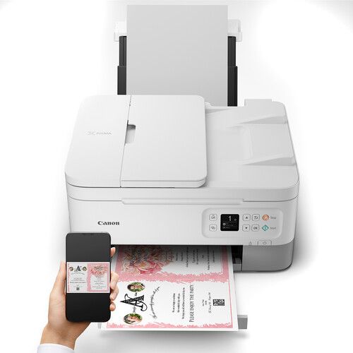 캐논 Canon PIXMA TR7020a Wireless Inkjet All-In-One Color Printer (White)