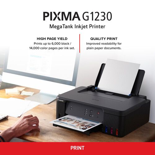 캐논 Canon PIXMA G1230 MegaTank Inkjet Color Printer