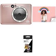 Canon IVY CLIQ+2 Instant Camera / Printer with 20 Sheets of Paper Kit (Rose Gold)