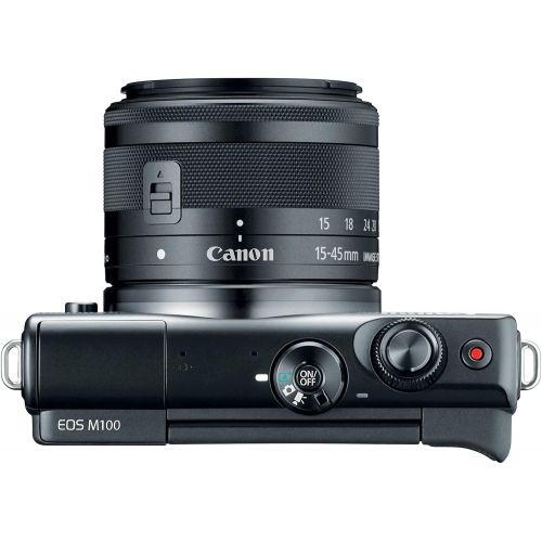 캐논 [아마존핫딜][아마존 핫딜] Canon EOS M100 Mirrorless Camera w/ 15-45mm Lens - Wi-Fi, Bluetooth, and NFC Enabled (Black)