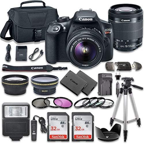 캐논 [아마존베스트]Canon EOS Rebel T6 DSLR Camera Bundle with Canon EF-S 18-55mm f/3.5-5.6 IS II Lens + 2pc SanDisk 32GB Memory Cards + Accessory Kit