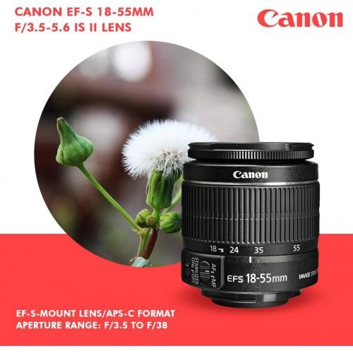 캐논 [아마존베스트]Canon T7 EOS Rebel DSLR Camera with EF-S 18-55mm f/3.5-5.6 is II Lens W/Telephoto & Wideangle Lens 3 Pc. Filter Kit + Tripod + Flash & 2 X 32GB SD Card and Basic Accessory Kit