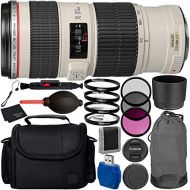 [아마존베스트]Canon EF 70-200mm f/4L IS USM Lens Bundle with Manufacturer Accessories & Accessory Kit for EOS 7D Mark II, 6D Mark II, 5D Mark IV, 5D S R, 5D S, 5D Mark III, 80D, 70D, 77D, T5, T6