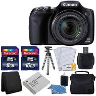 [아마존베스트]Canon PowerShot SX530 HS Digital Camera with 50x Optical Image Stabilized Zoom with 3-Inch LCD HD 1080p Video (Black)+ Extra Battery + 24GB Class 10 Card Complete Deluxe Accessory