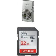 [아마존베스트]Canon PowerShot ELPH 180 Digital Camera (Silver) and SanDisk 32GB Memory Card